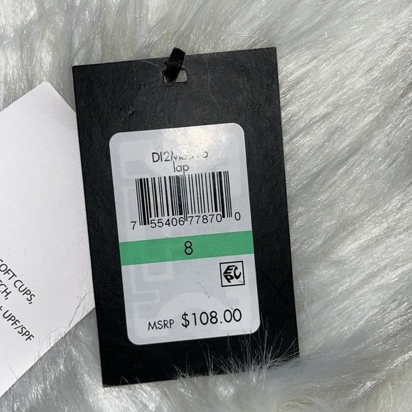 🆕 DKNY Peekaboo Twist-Detail Low-Back One-Piece Swimsuit Lapis Blue Size 8 - Picture 7 of 8